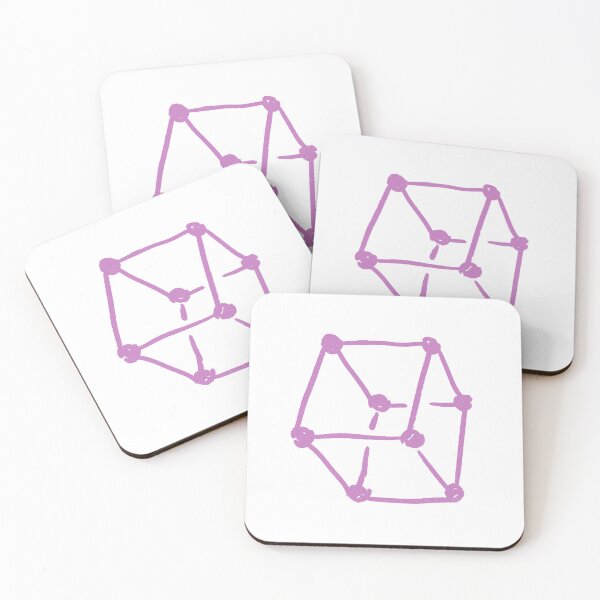 Item preview, Retro Cube Powder Pink designed and sold by MagentaTwilight.