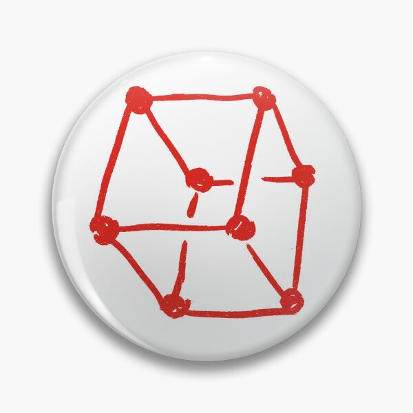 Item preview, Retro Cube Vivid Red designed and sold by MagentaTwilight.