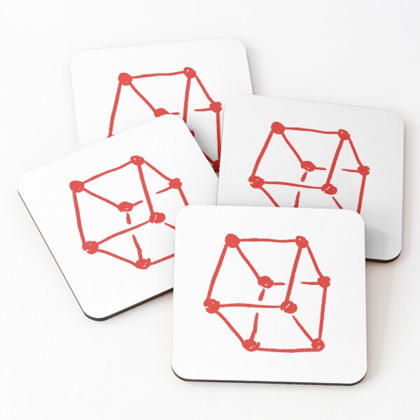 Item preview, Retro Cube Vivid Red designed and sold by MagentaTwilight.