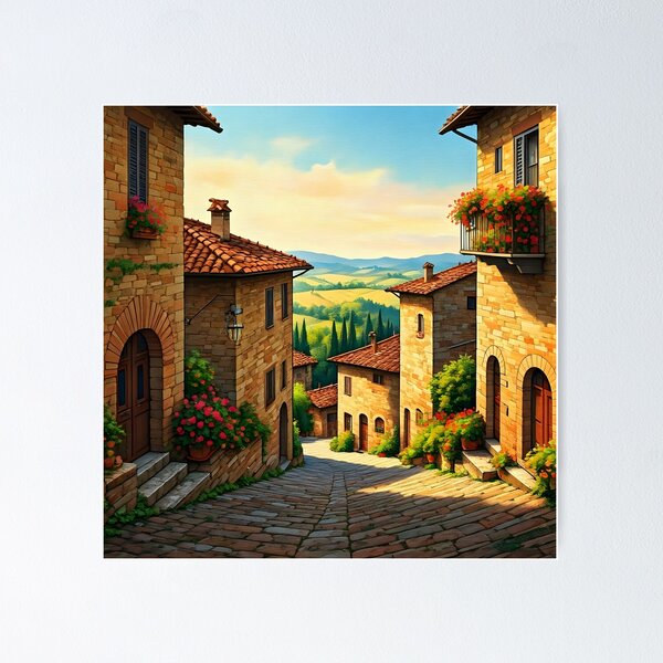 Item preview, Castiglione, Italy: Hilltop Historic Charm designed and sold by LSVart.