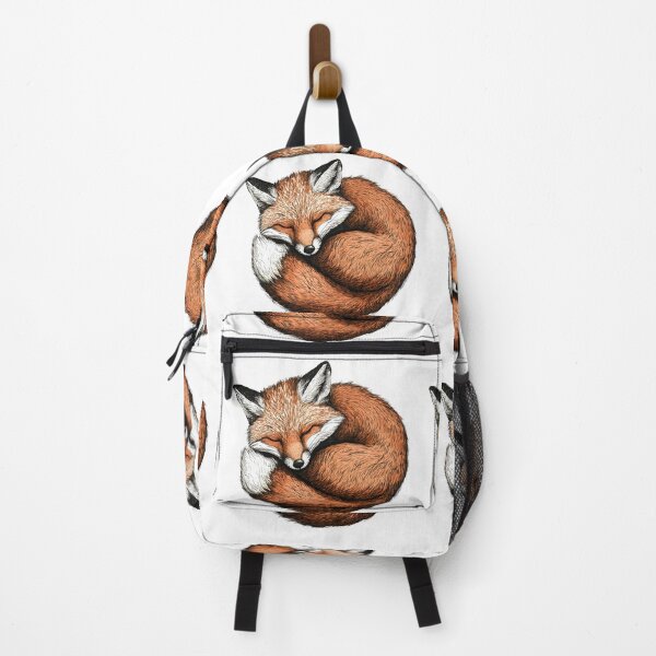 Item preview, sleeping fox curled up vintage illustration on white background designed and sold by wonderisland.