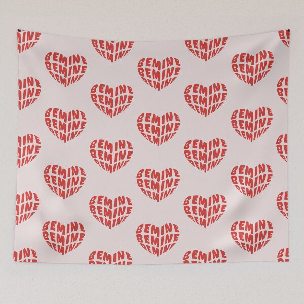 Item preview, Trendy Red Love - Be Mine Valentine's Day Gift Special Typographic love quotes | sweet texts | romantic cute couples | relationship goals | sweet romantic text designed and sold by RSDigitalPrintDesign.
