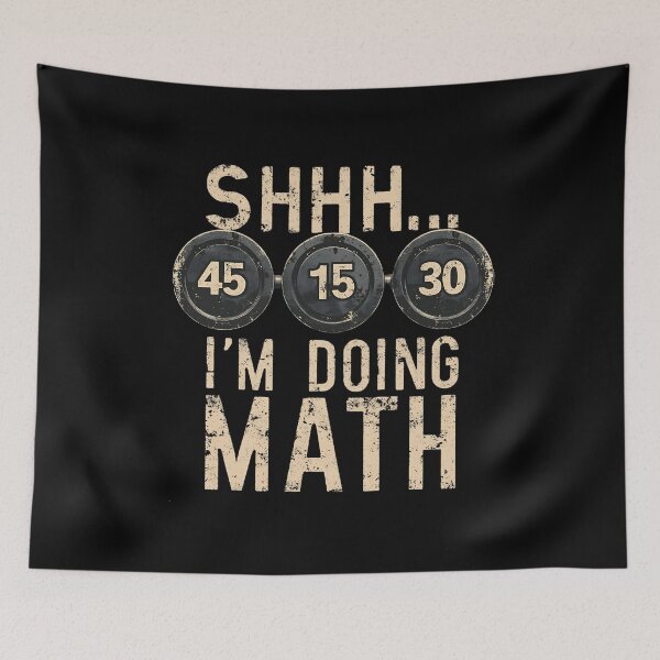 Item preview, Shhh I'm Doing Math Funny Weight Lifting Workout Training designed and sold by VinsendDraconi.