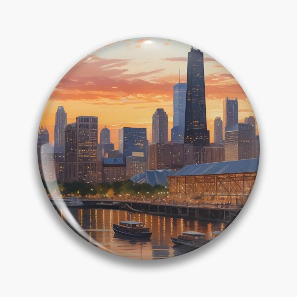 Artikelvorschau, Chicago, USA: Berühmte Skyline von Willis Tower und John Hancock Center entworfen und verkauft von LSVart.