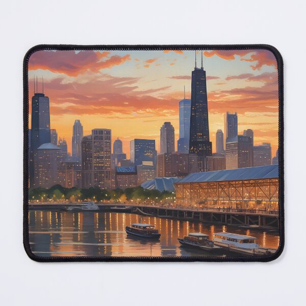 Item preview, Chicago, USA: Iconic Skyline of Willis Tower and John Hancock Center designed and sold by LSVart.