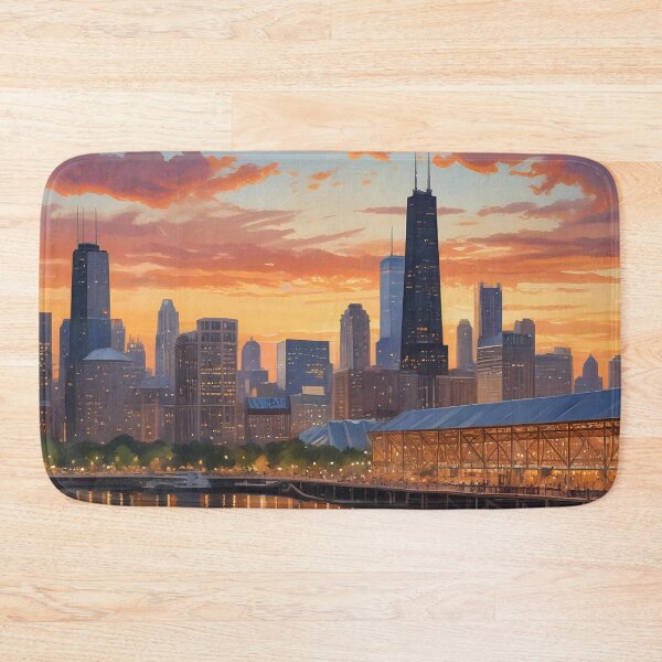 Item preview, Chicago, USA: Iconic Skyline of Willis Tower and John Hancock Center designed and sold by LSVart.
