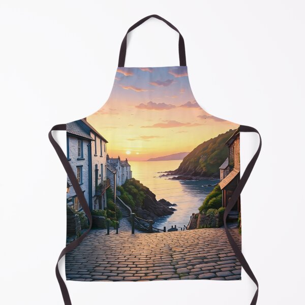 Item preview, Clovelly, Devon: Sunset in a Charming Fishing Village designed and sold by LSVart.
