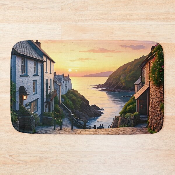 Item preview, Clovelly, Devon: Sunset in a Charming Fishing Village designed and sold by LSVart.