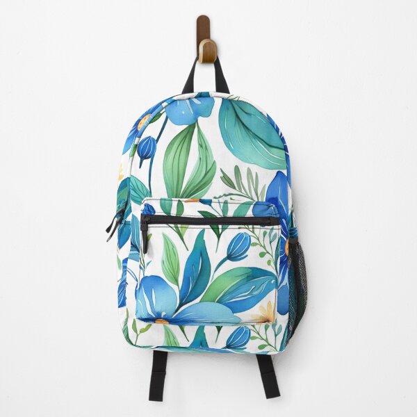 Item preview, Vibrant blue flowers and intricate foliage designed and sold by Giuseppe Cammino.