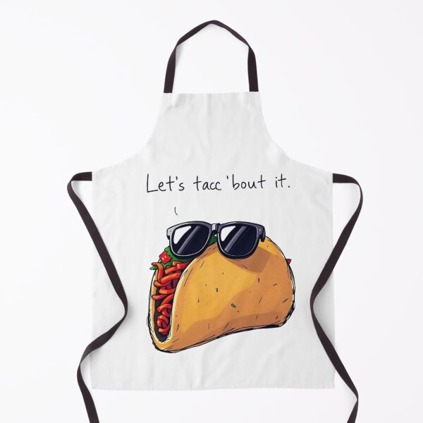 Item preview, Let’s Tacc About It Sticker – Funny Taco Pun Aesthetic Sticker designed and sold by enerjik.