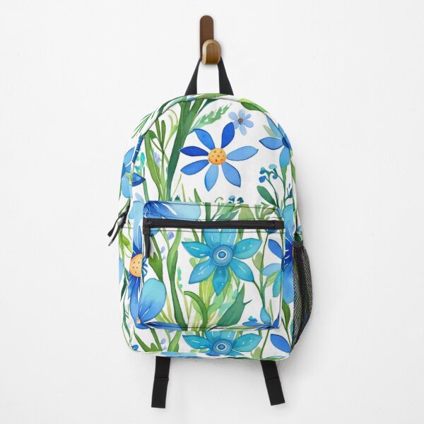Item preview, Vibrant blue flowers and intricate foliage designed and sold by Giuseppe Cammino.