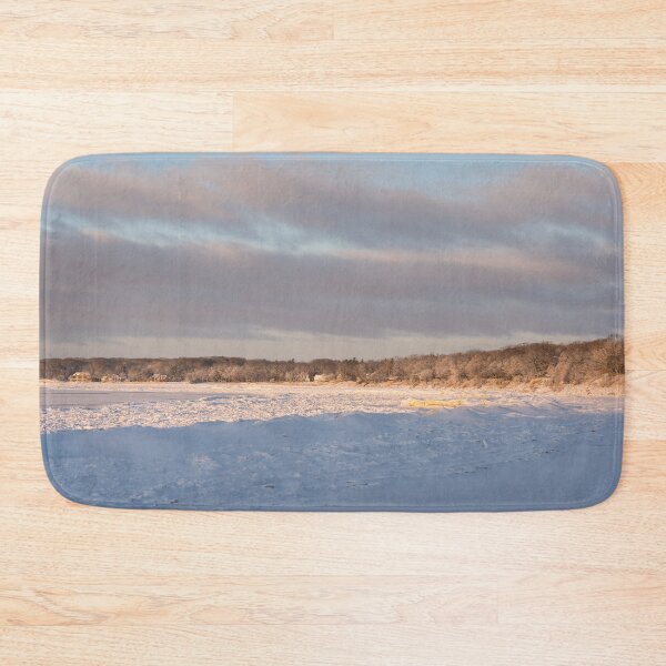 Item preview, Lake Erie Lorraine Bay Snowy Icescape and Waterfront Homes designed and sold by Georgia Mizuleva.