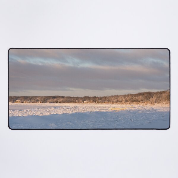 Item preview, Lake Erie Lorraine Bay Snowy Icescape and Waterfront Homes designed and sold by Georgia Mizuleva.