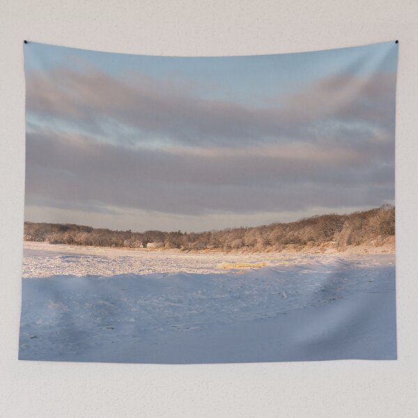 Item preview, Lake Erie Lorraine Bay Snowy Icescape and Waterfront Homes designed and sold by Georgia Mizuleva.