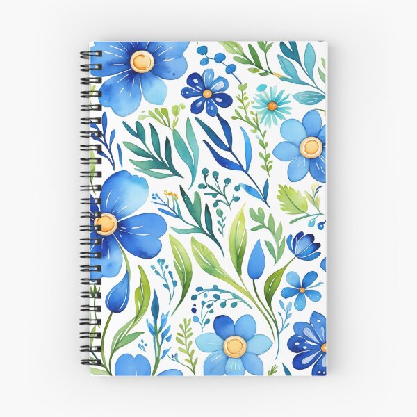 Item preview, Vibrant blue flowers and intricate foliage designed and sold by Giuseppe Cammino.