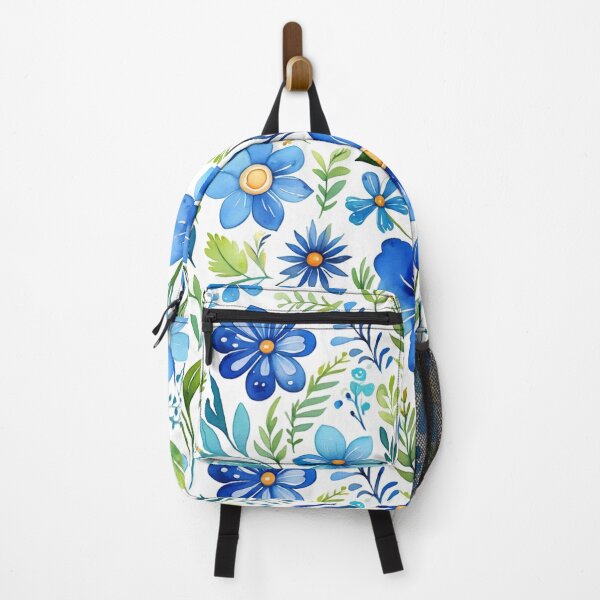 Item preview, Vibrant blue flowers and intricate foliage designed and sold by Giuseppe Cammino.