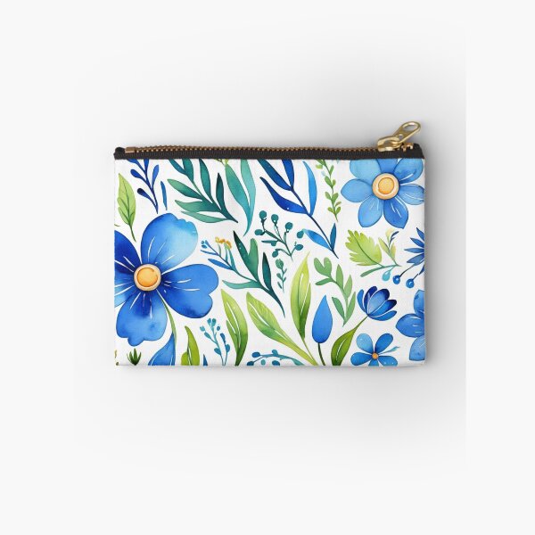 Item preview, Vibrant blue flowers and intricate foliage designed and sold by Giuseppe Cammino.