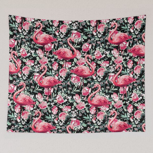 Item preview, Flamingos and Flowers designed and sold by Eduardo Doreni.