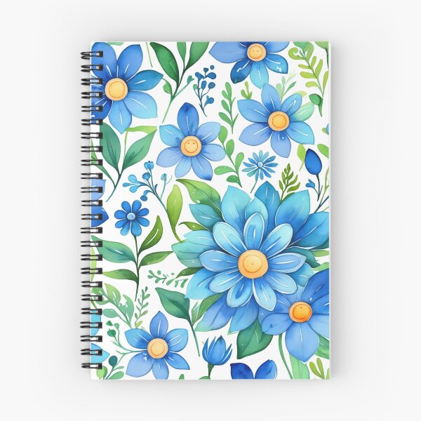 Item preview, Vibrant blue flowers and intricate foliage designed and sold by Giuseppe Cammino.