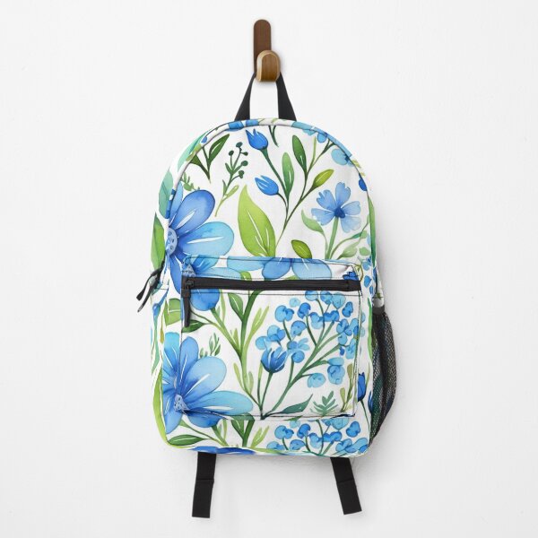 Item preview, Vibrant blue flowers and intricate foliage designed and sold by Giuseppe Cammino.