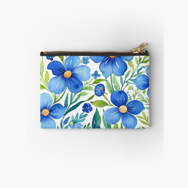 Item preview, Vibrant blue flowers and intricate foliage designed and sold by Giuseppe Cammino.