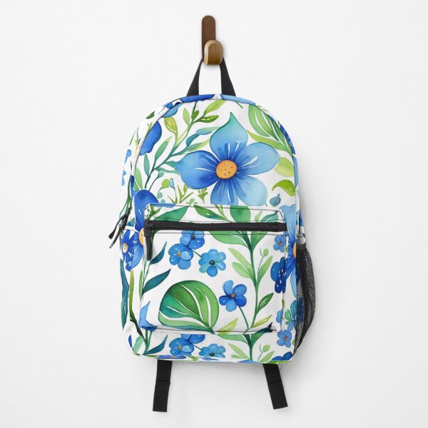 Item preview, Vibrant blue flowers and intricate foliage designed and sold by Giuseppe Cammino.