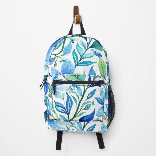 Item preview, Vibrant blue flowers and intricate foliage designed and sold by Giuseppe Cammino.