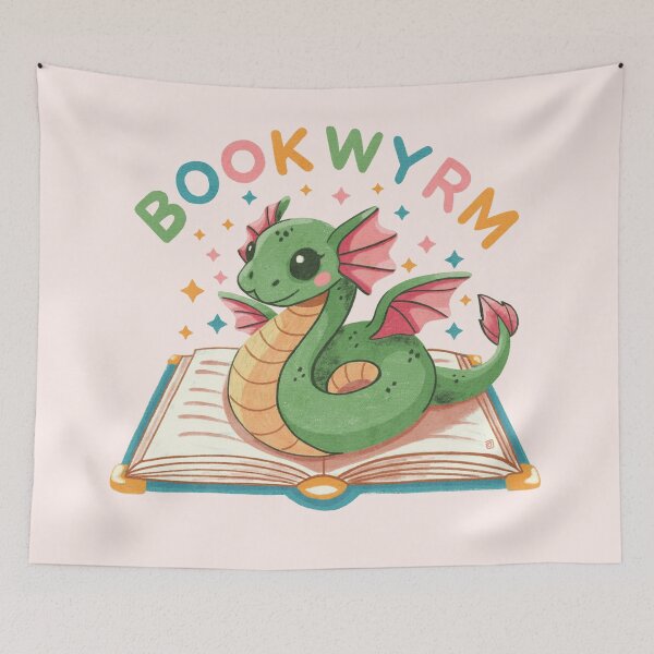 Item preview, Bookwyrm - Cute Green Dragon designed and sold by Itouchedabee.
