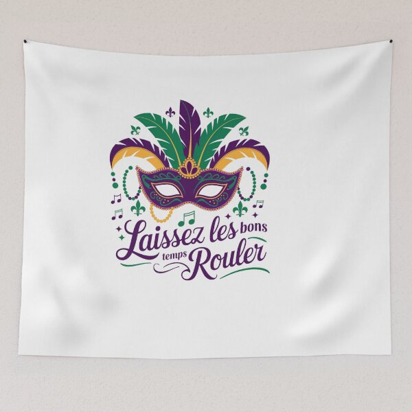 Item preview, Mardi gras New Orleans Louisiana - "Laissez les bons temps rouler" Mardi Gras Mask" designed and sold by stickercuffs.