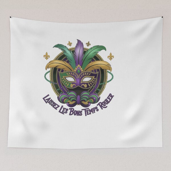 Item preview, Mardi gras New Orleans Louisiana - "Laissez les bons temps rouler" Mardi Gras Mask" designed and sold by stickercuffs.