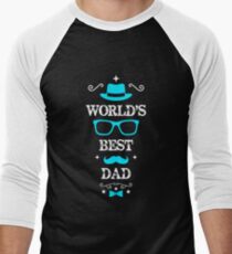 Father's Day worlds best dad Men's Baseball ¾ T-Shirt