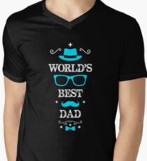 Father's Day worlds best dad Men's V-Neck T-Shirt