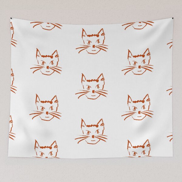 Item preview, Satisfied Cat Burnt Orange designed and sold by MagentaTwilight.