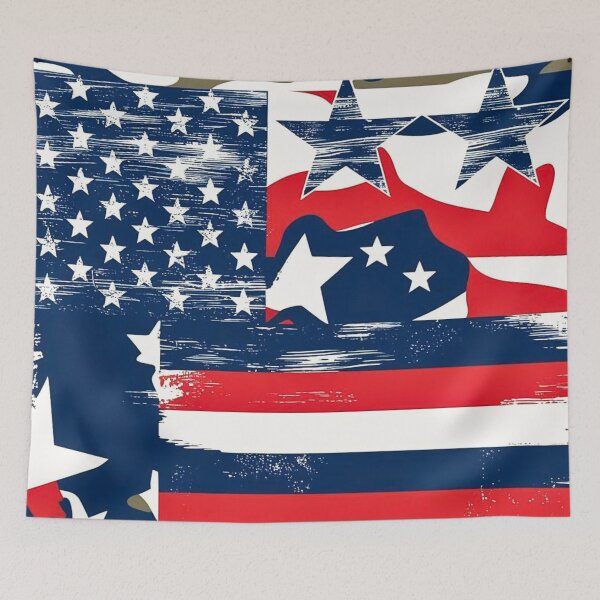 Item preview, Vintage Americana Camouflage Flag Fusion designed and sold by CamouflageLab.