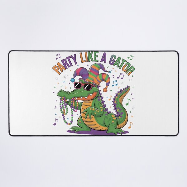 Item preview, Mardi gras New Orleans Louisiana - Party Like a Gator Mardi Gras designed and sold by stickercuffs.
