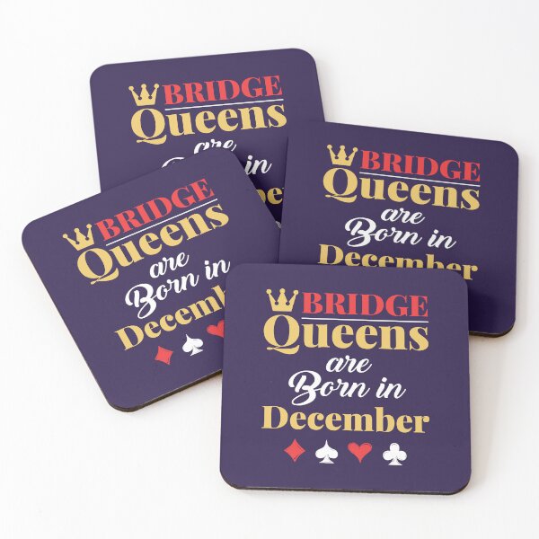 Item preview, Bridge Queens Are Born in December Bridge Player Birthday designed and sold by jaygo.