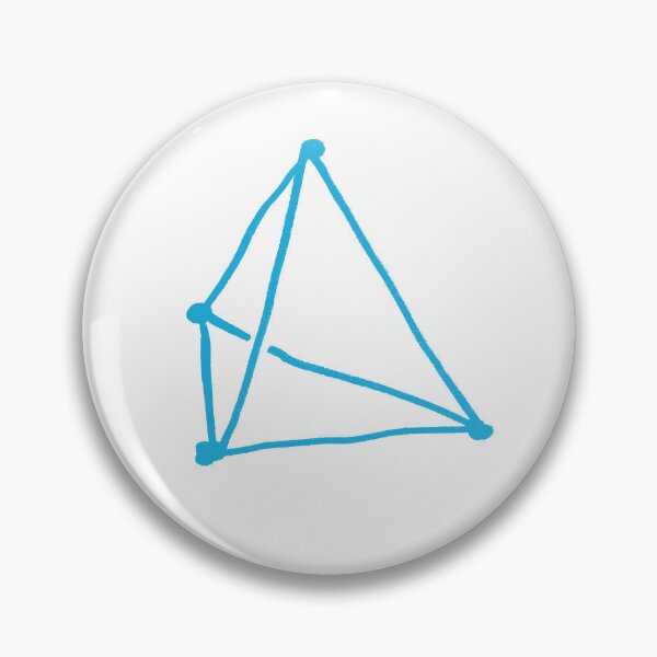Item preview, Turquoise Blue Tetrahedron designed and sold by MagentaTwilight.