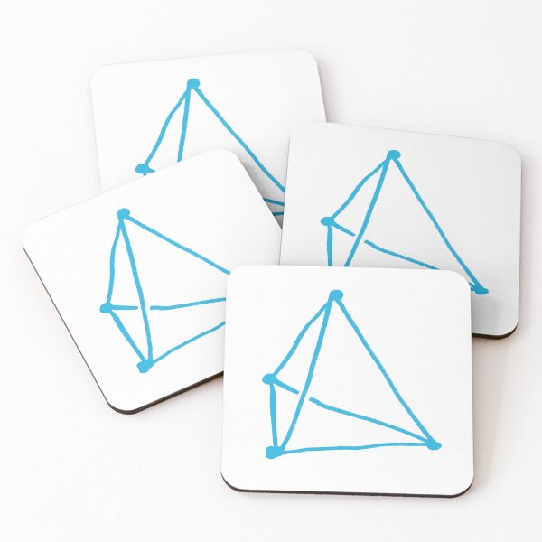 Item preview, Turquoise Blue Tetrahedron designed and sold by MagentaTwilight.