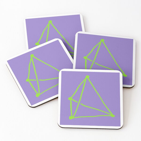 Item preview, Apple Green Tetrahedron on Lavender Purple designed and sold by MagentaTwilight.
