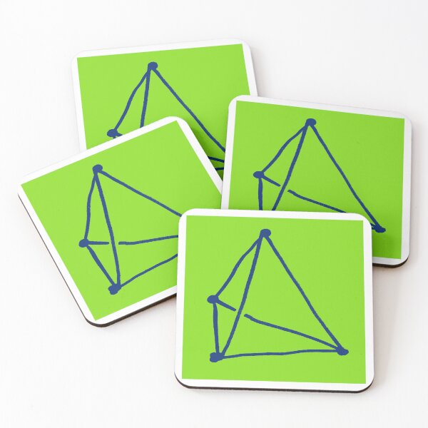 Item preview, Navy BlueTetrahedron on Apple Green designed and sold by MagentaTwilight.