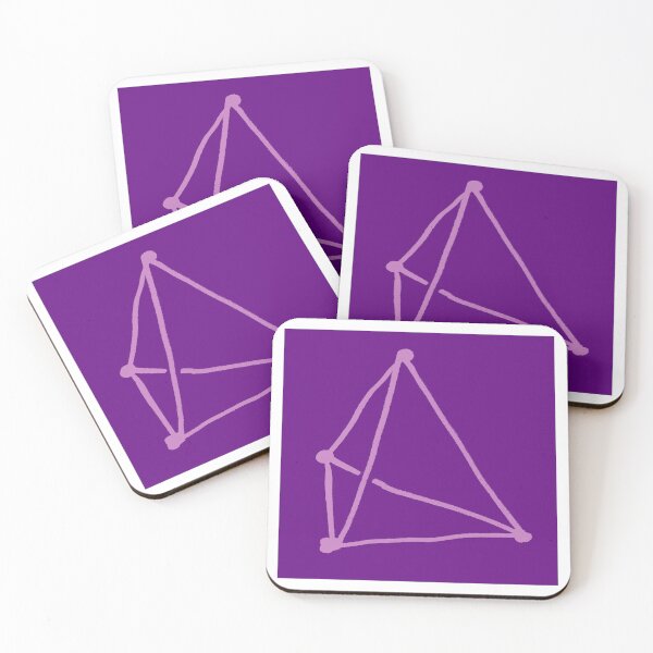 Item preview, Powder Pink Tetrahedron on Purple designed and sold by MagentaTwilight.