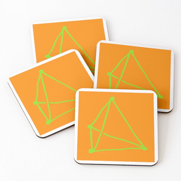 Item preview, Apple Green Tetrahedron on Orange designed and sold by MagentaTwilight.