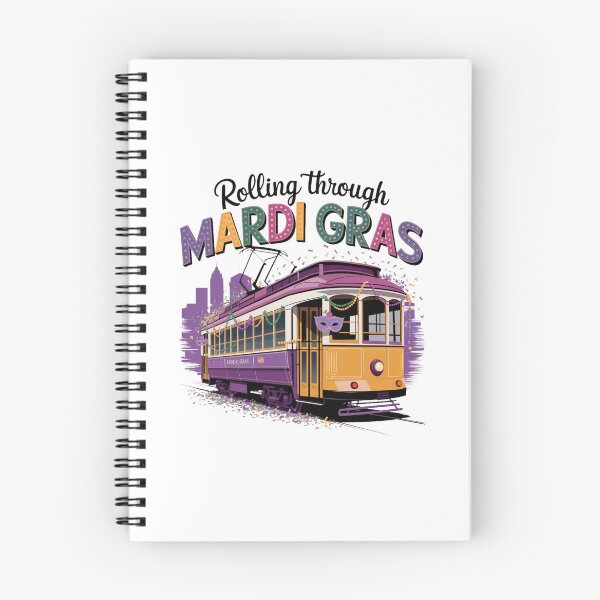 Item preview, Mardi Gras Nueva Orleans Luisiana - Rodando por el tranvía de Mardi Gras designed and sold by stickercuffs.