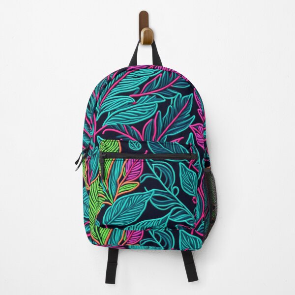 Item preview, Tropic leaves seamless pattern in neon colors designed and sold by Giuseppe Cammino.