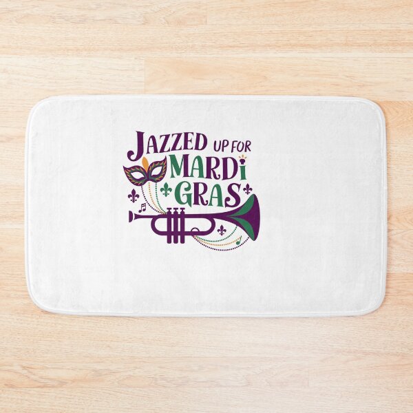 Item preview, Mardi gras New Orleans Louisiana - Jazzed Up for Mardi Gras Trumpet designed and sold by stickercuffs.