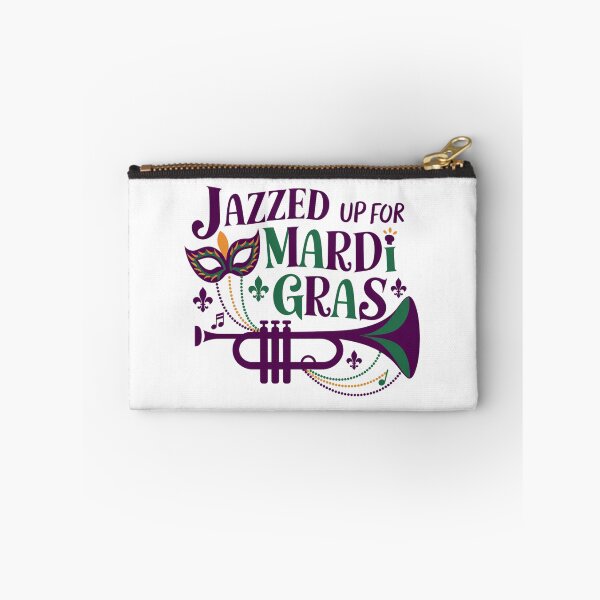 Item preview, Mardi gras New Orleans Louisiana - Jazzed Up for Mardi Gras Trumpet  designed and sold by stickercuffs.