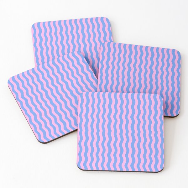 Item preview, Abstract Wavy Wiggle Lines Green Light Blue and Pink designed and sold by OneThreeSix.