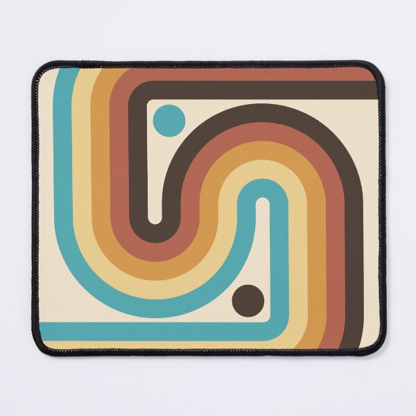 Item preview, Geometric Rainbow Midcentury Modern Pattern V in vintage earthy theme designed and sold by nineFlorals.