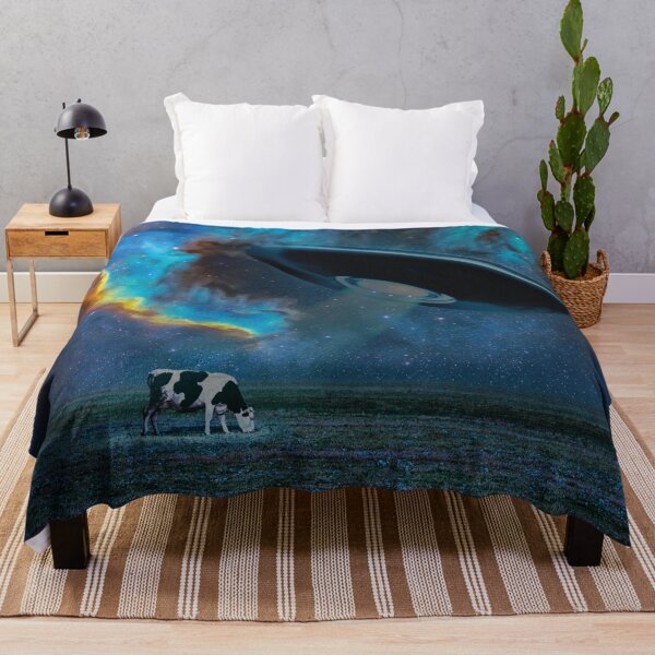 Item preview, Aliens in space, UFO abducts cow designed and sold by Mauswohn.
