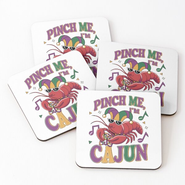 Item preview, Mardi gras New Orleans Louisiana - Pinch Me, I’m Cajun Mardi Gras Crawfish designed and sold by stickercuffs.